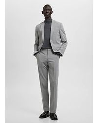 Mango - Stretch Fabric Super Slim-Fit Suit Trousers - Lyst