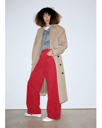 Mango - Straight Corduroy Trousers - Lyst