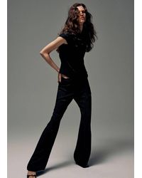 Mango - Jacquard Top With Strap Neck - Lyst