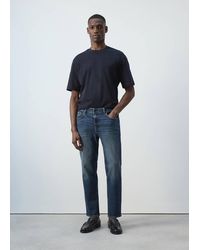 Mango - Ben Cropped Tapered-Fit Jeans - Lyst