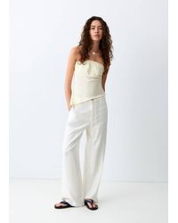 MANGO TEEN - Straight-Leg Trousers With Frayed Details - Lyst