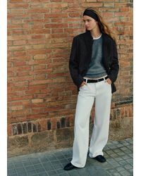 MANGO TEEN - Wool Blazer With A High Collar - Lyst