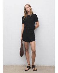 Mango - Short-Sleeved Crochet Cardigan - Lyst