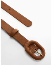 Mango Knot Leather Belt in Brown | Lyst UK