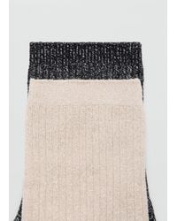 Mango - 2Er-Pack Lurexsocken Mit Rippmuster - Lyst