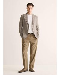 Mango - Prince Of Wales Check Slim Fit Blazer - Lyst
