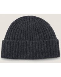 Mango - 100% Cashmere Ribbed Beanie - Lyst