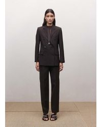 Mango - Double-Breasted Wool Suit Jacket - Lyst