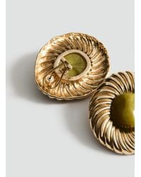 Mango - Boucles D'Oreilles Résine Combinées Texture Or - Lyst