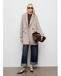 Mango - Zweireihiger Mantel Aus Woll-Mix - Lyst