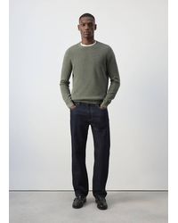 Mango - 100% Cotton Fine Ribbed Knit Jumper - Lyst