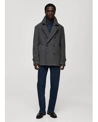 Mango - Wool Double-Breasted Coat - Lyst