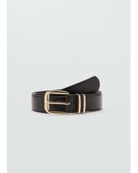 Mango - Square Buckle Belt - Lyst