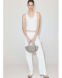 Mango - Buttoned Ribbed Top - Lyst