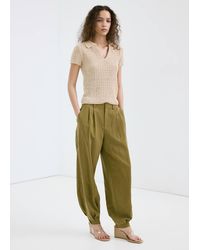 Mango - Knitted Polo-Neck Sweater - Lyst