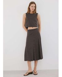 Mango - Linen Polka Dot Top - Lyst