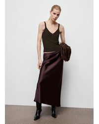 Mango - Lurex Knitted V-Neck Top - Lyst