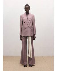 Mango - Double-Breasted Wool Suit Jacket - Lyst