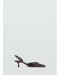Mango - Kitten Heel Patent Leather Shoe - Lyst