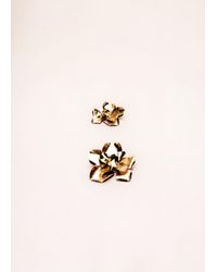 Mango - Flower-Design Earrings - Lyst