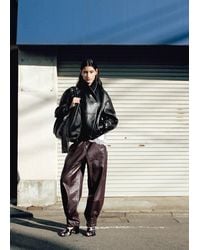 Mango - Bomber Jacket With Wrap-Around Collar - Lyst
