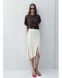 Mango - Short-Sleeved Linen T-Shirt - Lyst