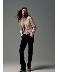 Mango - Jacquard Jacket With Frogging Closures - Lyst