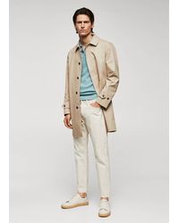 Mango - Water-Repellent Cotton Trench Coat Light/Pastel - Lyst