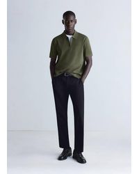 Mango - Comfort Stretch Zip Polo - Lyst