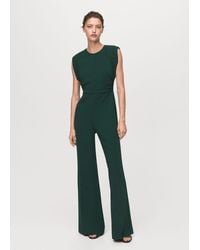 Mango - Ruched Long Jumpsuit - Lyst