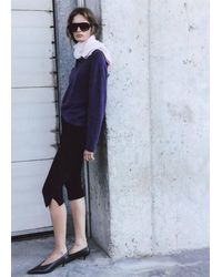 Mango - Knitted Polo-Neck Sweater - Lyst