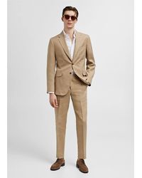 Mango - Slim Fit Suit Pants 100% Linen Medium - Lyst