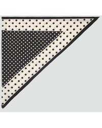 Mango - Satin Check-Print Scarf - Lyst