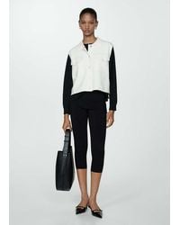Mango - Knitted Waistcoat With Pockets Ecru - Lyst