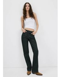 Mango - Suede Block-Heel Boots - Lyst
