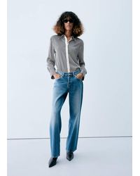 Mango - Regular Fit Striped Shirt - Lyst