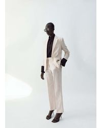 Mango - Linen Suit Trousers - Lyst