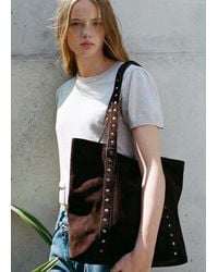 MANGO TEEN - Leather Tote Bag - Lyst