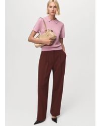 Mango - Shirt Collar Sweater - Lyst