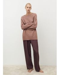 Mango - Round-Neck Knitted Sweater - Lyst