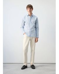 Mango - 100% Cotton Regular Fit Check Shirt - Lyst