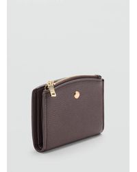 Mango - Wallet With Button Flap - Lyst