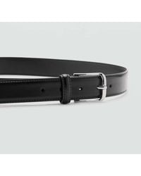 Mango - Buckle Leather Belt - Lyst