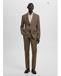 Mango - Stretch Fabric Super Slim-Fit Suit Trousers - Lyst