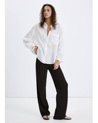 Mango - Straight Knitted Trousers - Lyst