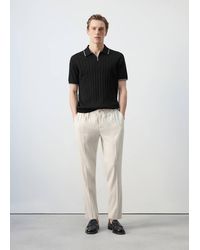 Mango - Slim-Fit Trousers With Drawstring - Lyst