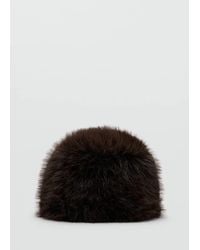 Mango - Faux Fur Hat - Lyst