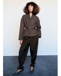 Mango - Baggy Trousers With Ties - Lyst