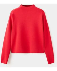 Mango - Knitted Sweater With Perkins Neck - Lyst