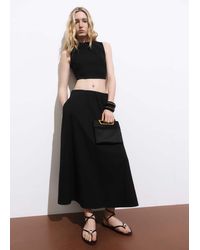 Mango - Flared Cotton Skirt - Lyst